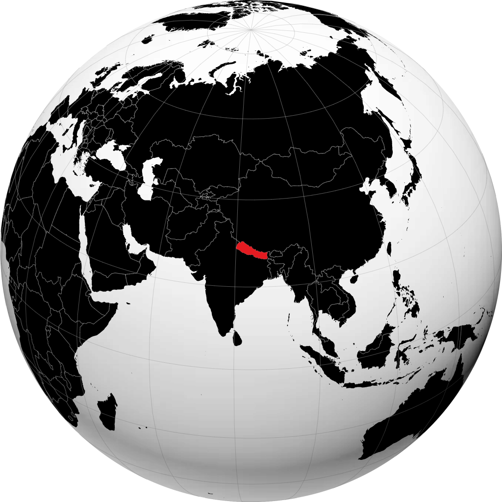 नेपाळ ग्लोबवर